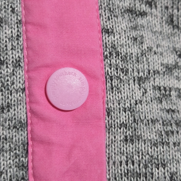 Simply Southern Womens Pink Knit Fleece Quarter Snap Pullover Jacket Large - Picture 5 of 10